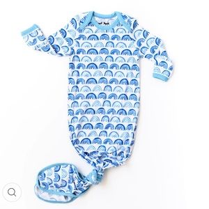 Little Sleepies Blue Rainbows Infant Knotted Gown